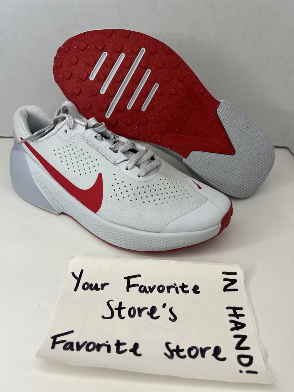 Nike Air Zoom TR 1 Training Shoes Platinum Grey Red DX9016-004 Men’s Size 8 RARE